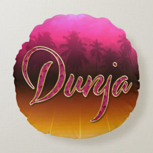 Dunja First name Golden pink cushions