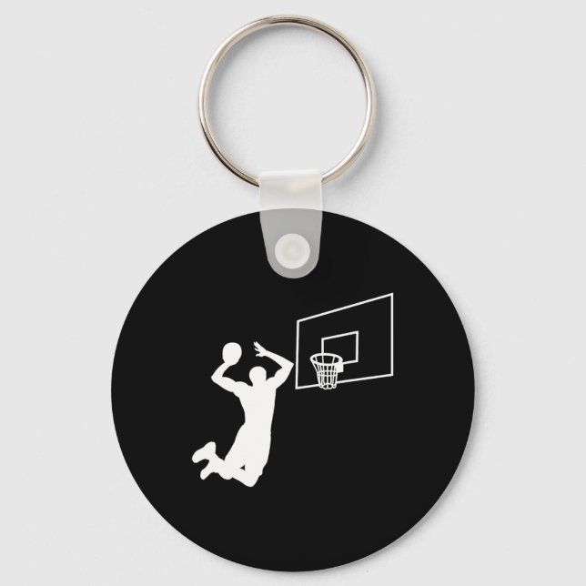 Dunk Basketball Player Slam Dunk Baller Basketball Keychain (Front)