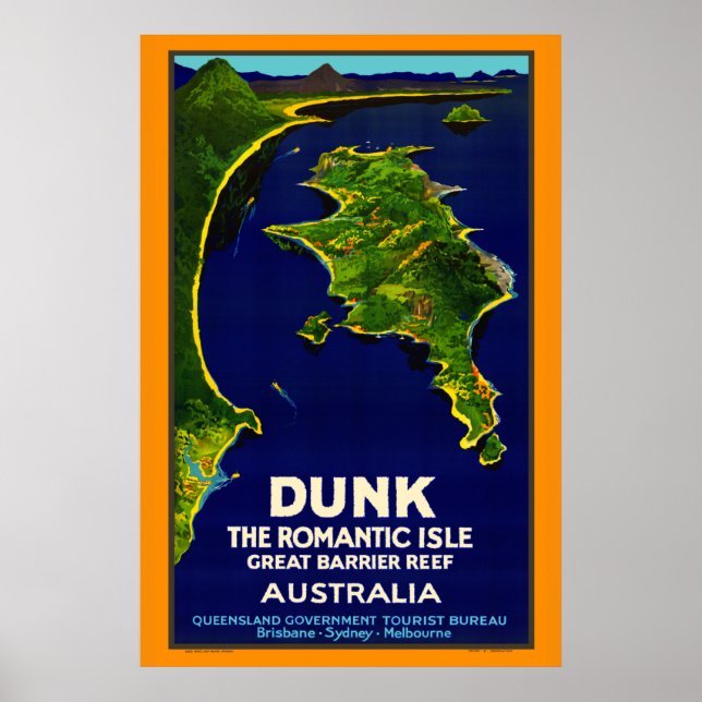 Dunk Island Vintage Poster (Front)