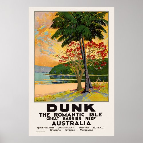 Dunk The Romantic Isle Vintage Poster 1935