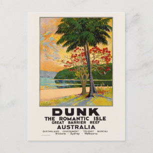 Dunk The Romantic Isle Vintage Poster 1935 Postcard