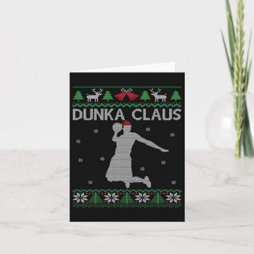 Dunka Claus Funny Basketball Player Amp Fan Ugly C Card