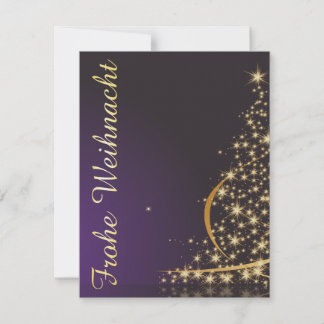 Dunkelviolettes Weihnachtsmotiv mit Weihnachtsbaum Invitation