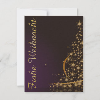 Dunkelviolettes Weihnachtsmotiv mit Weihnachtsbaum Invitation