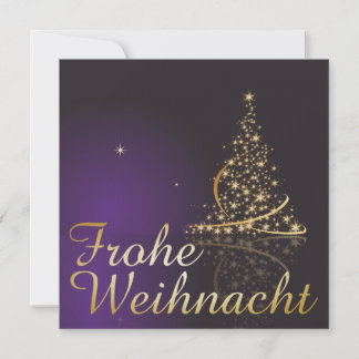 Dunkelviolettes Weihnachtsmotiv mit Weihnachtsbaum Invitation