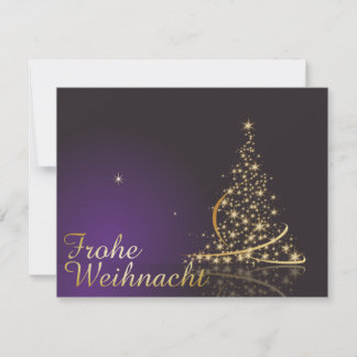 Dunkelviolettes Weihnachtsmotiv mit Weihnachtsbaum Invitation