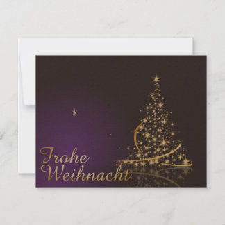 Dunkelviolettes Weihnachtsmotiv mit Weihnachtsbaum Invitation