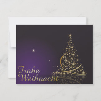 Dunkelviolettes Weihnachtsmotiv mit Weihnachtsbaum Invitation