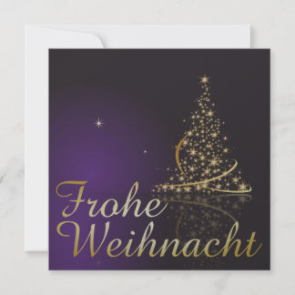 Dunkelviolettes Weihnachtsmotiv mit Weihnachtsbaum Invitation