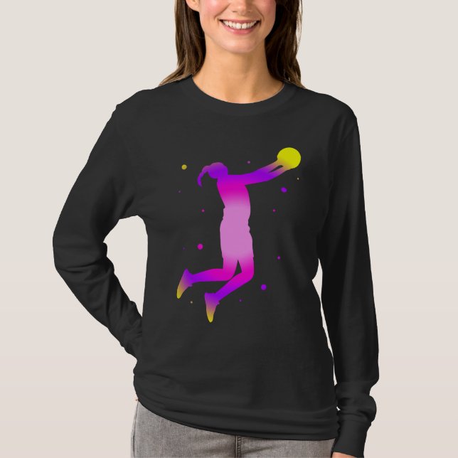 Dunking basketball player basket  basketball playe T-Shirt (Front)