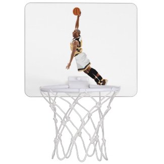 Dunking Basketball Player Hoop
