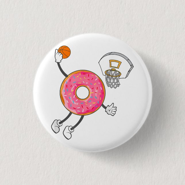Dunking Donut Hole Food Champ Button (Front)