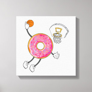 Dunking Donut Hole Food Champ Canvas Print