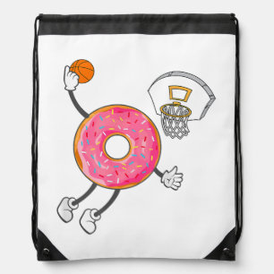 Dunking Donut Hole Food Champ Drawstring Bag