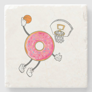 Dunking Donut Hole Food Champ Stone Coaster