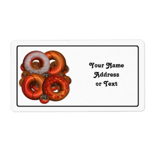 Dunking Donuts for Basketball Fan Label