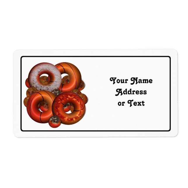 Dunking Donuts for Basketball Fan Label (Front)