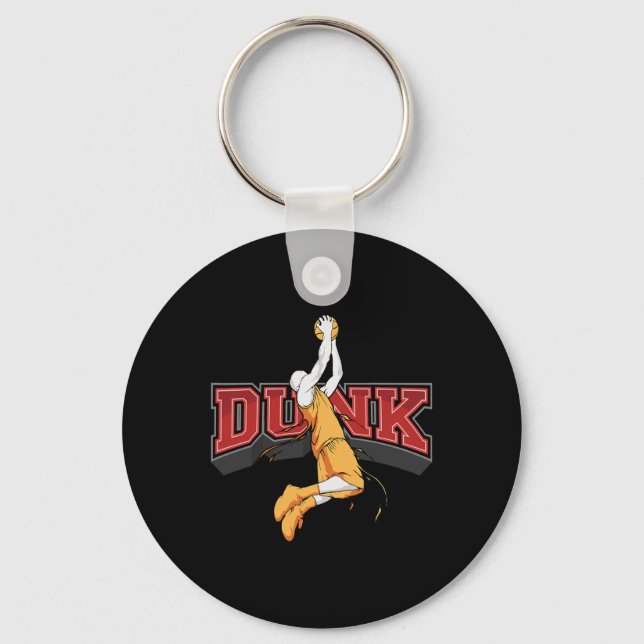 Dunking Dunk Basketball  Keychain (Front)