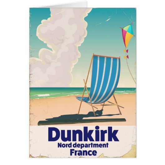 Dunkirk Beach travel poster Cards (Front)