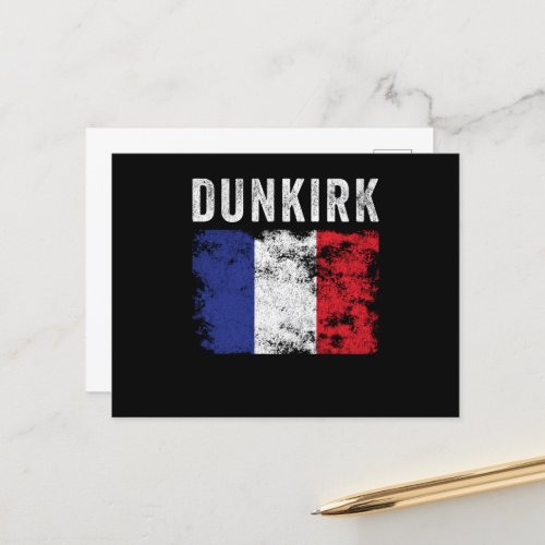 Dunkirk France Flag French Souvenir Postcard