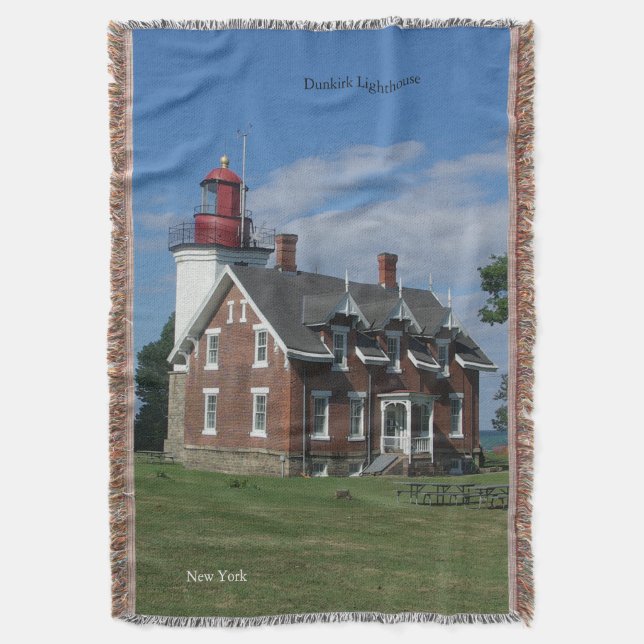 Dunkirk Lighthouse throw blanket (Front Vertical)