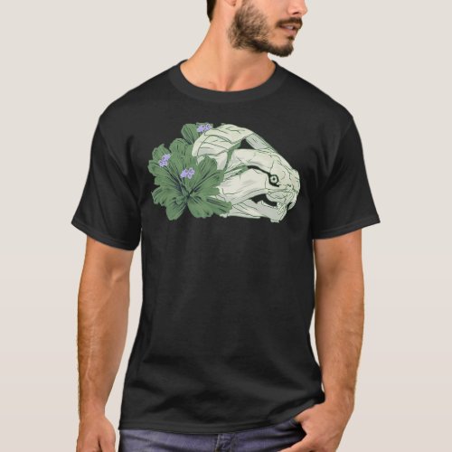 Dunkleosteus and Water Lettuce Flowers T_Shirt