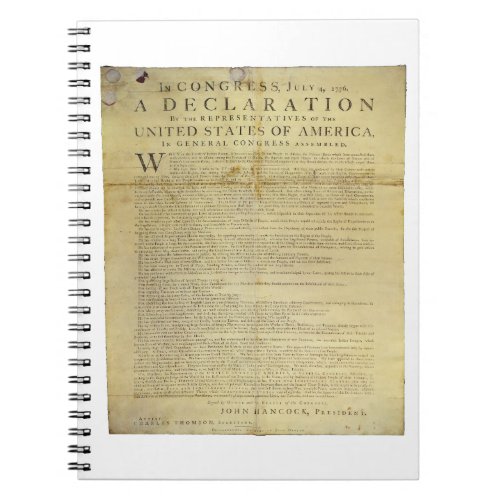 Dunlap Broadside Declaration of Independence 1774 Notebook