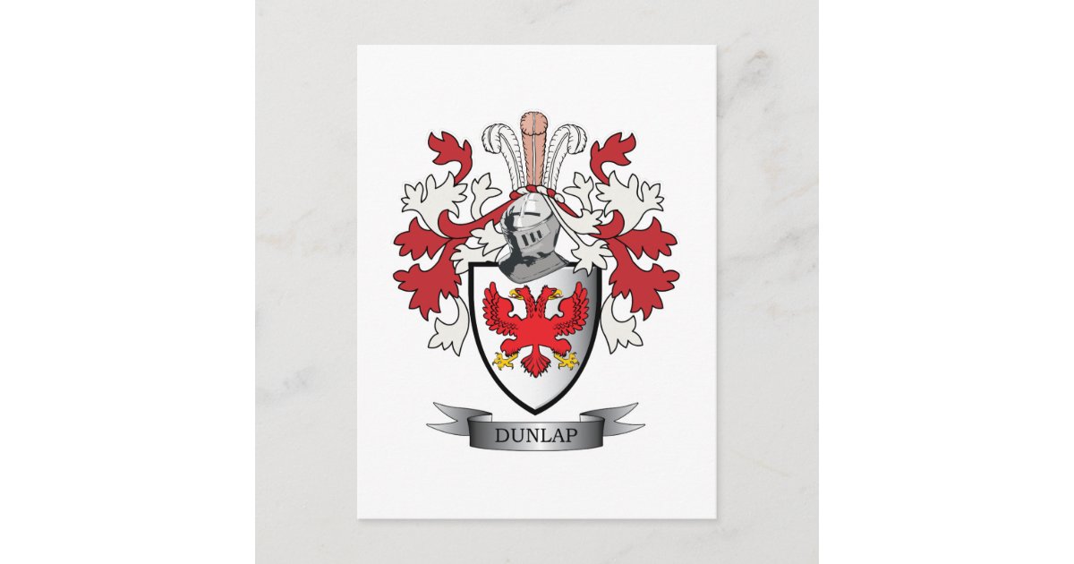 Dunlap Family Crest Coat of Arms Postcard | Zazzle