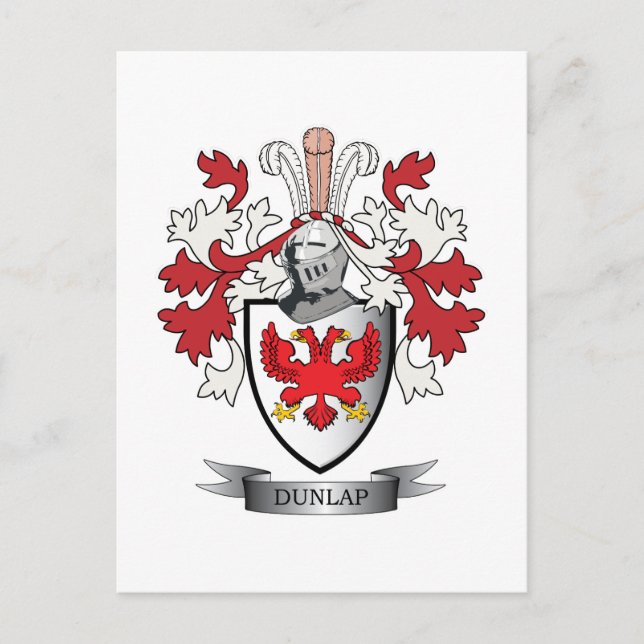 Dunlap Family Crest Coat of Arms Postcard (Front)