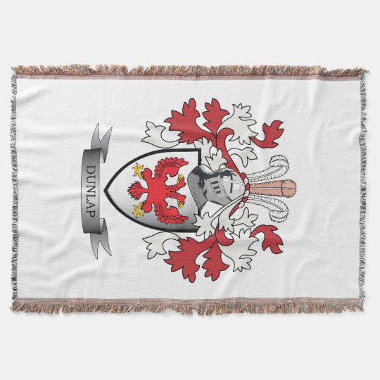 Dunlap Family Crest Coat of Arms Throw Blanket