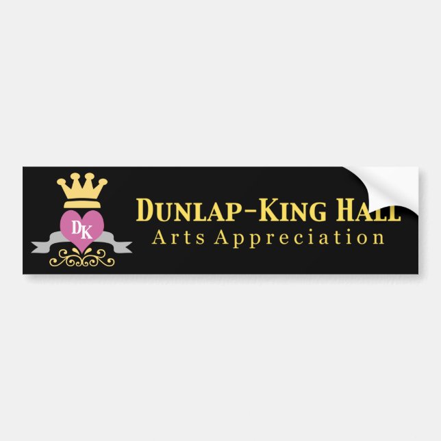 Dunlap-King Black Bumper Sticker (Front)