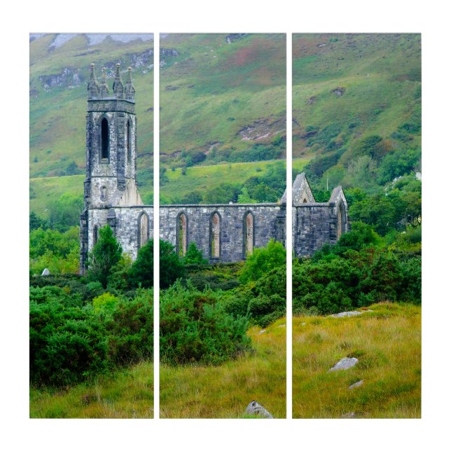 Dunlewey Church in the Irish Countryside Triptych (Front)