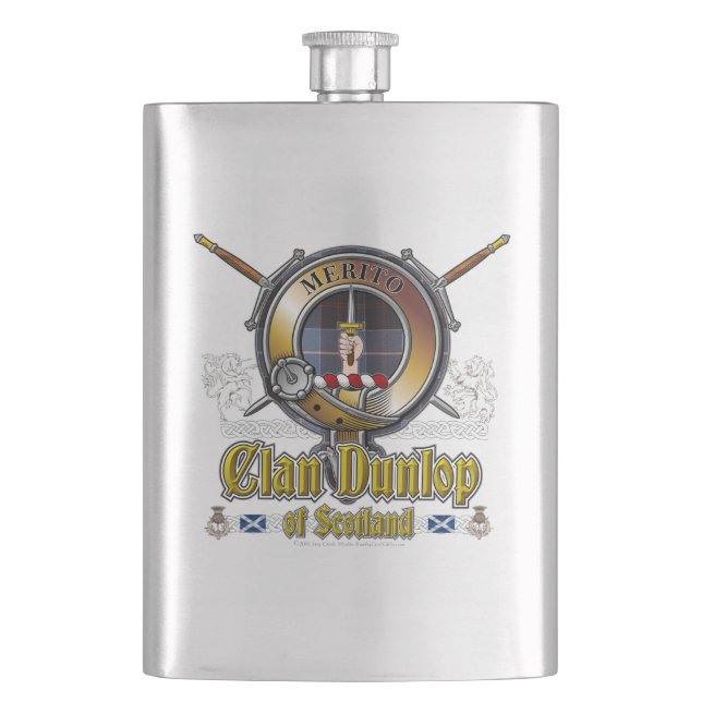 Dunlop Clan Badge Flask (Front)