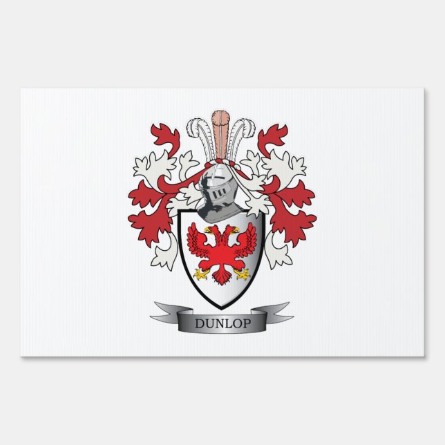 Dunlop Family Crest Coat of Arms Yard Sign (Front)