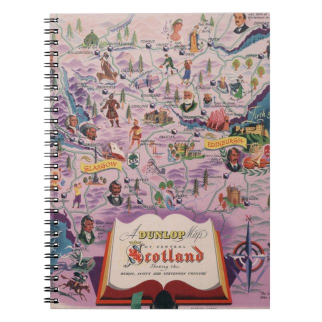 Dunlop Map of Central Scotland Notebook (Front)