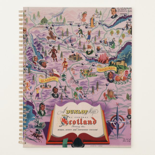 Dunlop Map of Central Scotland Planner (Front)