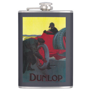 Dunlop Vintage PosterEurope Hip Flask