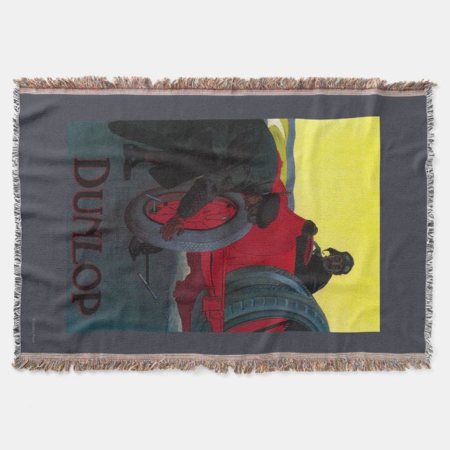 Dunlop Vintage PosterEurope Throw Blanket (Front)