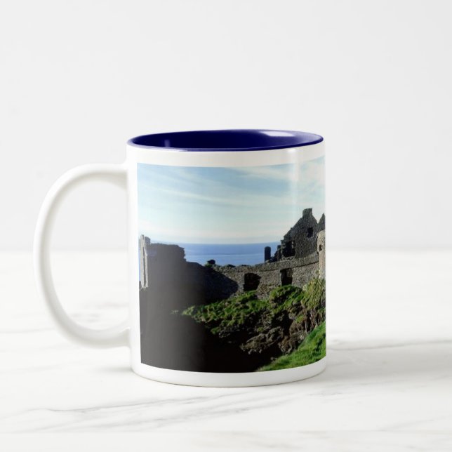 Dunluce Castle-Northern Ireland Two-Tone Coffee Mug (Left)