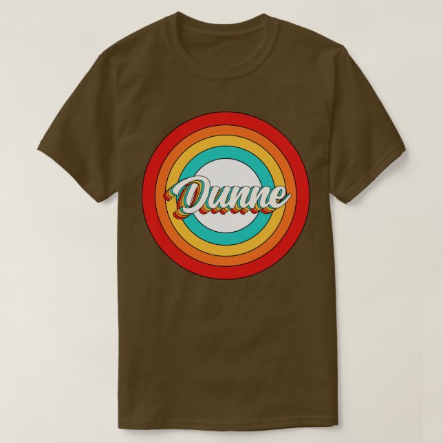 Dunne Name Shirt Vintage Dunne Circle (Design Front)