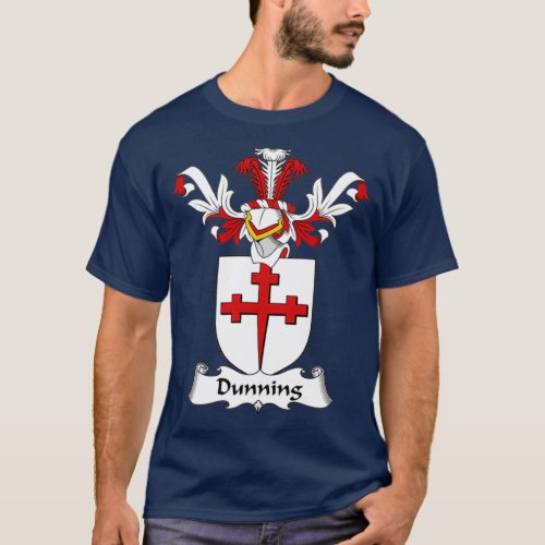 Dunning Coat of Arms Family Crest  T_Shirt