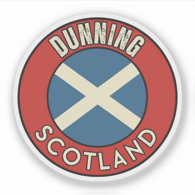 Dunning, Scotland Sticker (Front)