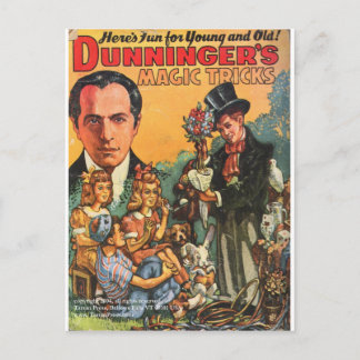 DUNNINGER PULP MAGAZINE COVER POSTCARD