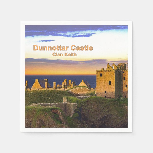 Dunnottar Castle -- Clan Keith Paper Napkins (Front)