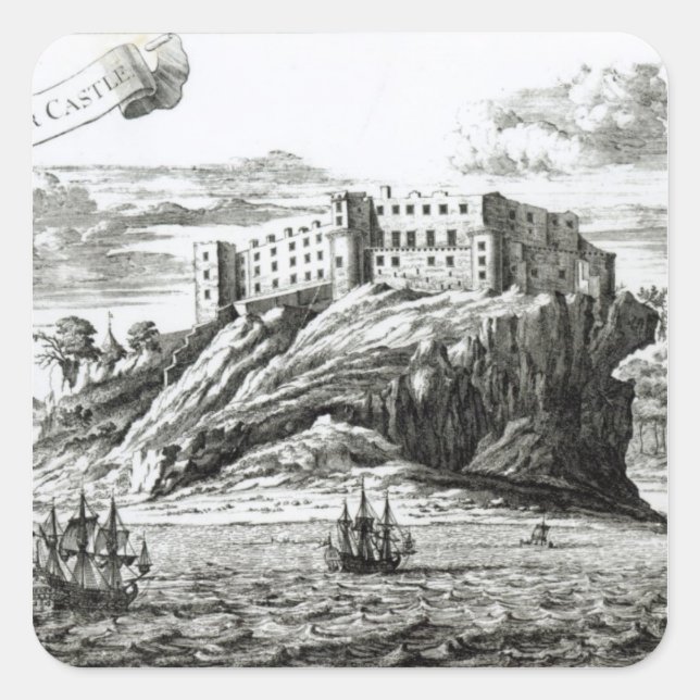 Dunnottar Castle Square Sticker (Front)