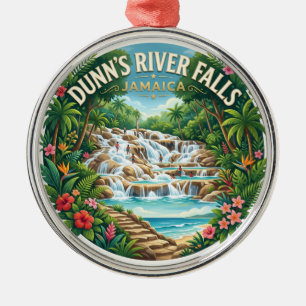 Dunn's River Falls Jamaica Metal Ornament