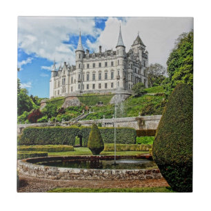 Dunrobin castle architecture photo ceramic tile