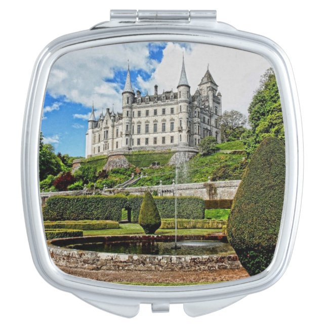 Dunrobin castle architecture photo compact mirror (Front)