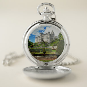 Dunrobin castle architecture photo pocket watch