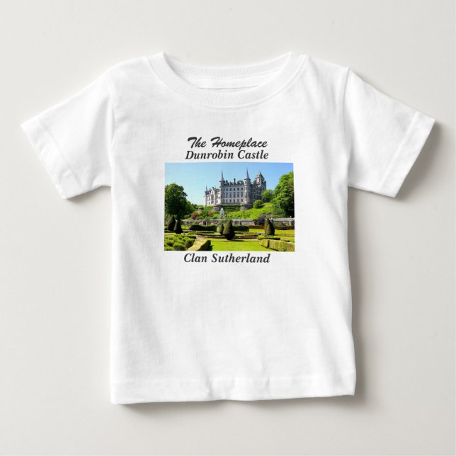 Dunrobin Castle – Clan Sutherland Baby T-Shirt (Front)